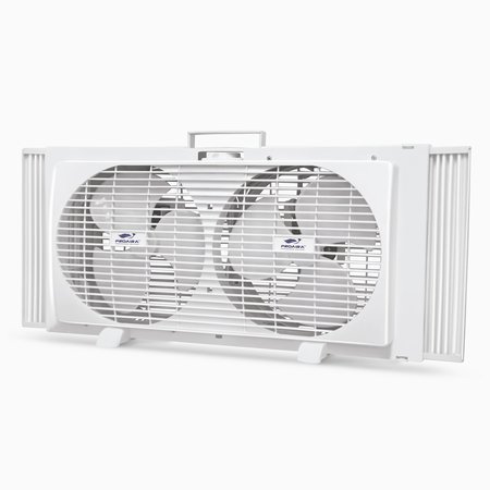 Proaira 9-inch Reversible Twin Window Fan, 2 Speed Control Extendable 22-1/4-inch to 31-1/4 WNF9W